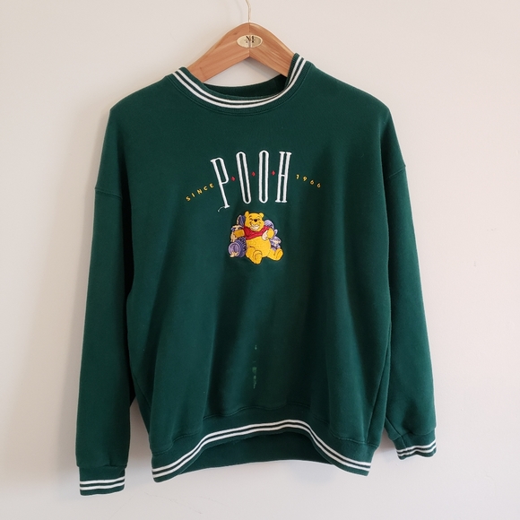 Disney Tops - Vintage Green Winnie the Pooh Bear Sweatshirt